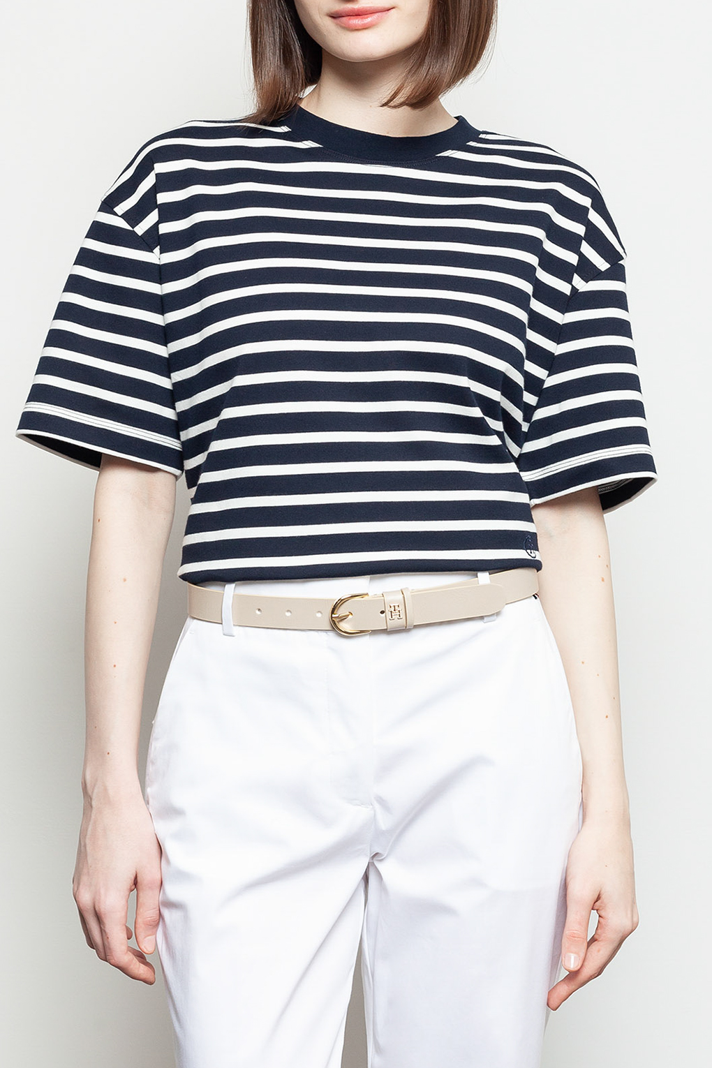 

Футболка женская Tommy Hilfiger WW0WW41191 синяя XS, Синий, WW0WW41191