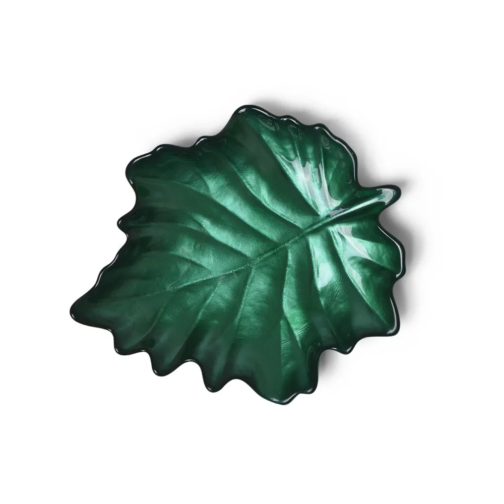 

Тарелка стеклянная LEAVES 21x2см