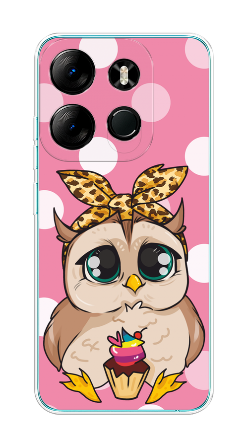 

Чехол на Tecno Spark Go 2023/Pop 7 Pro "Милая совушка на розовом", Розовый;бежевый;коричневый, 3103750-1