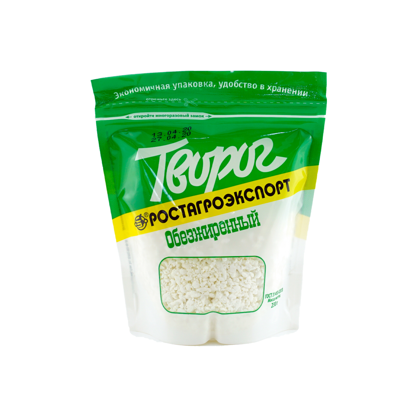 

Творог Ростагроэкспорт 0% 230 г