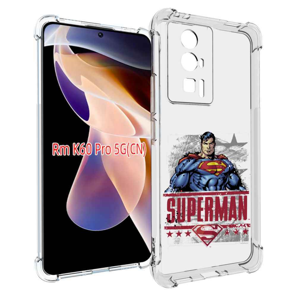 

Чехол MyPads рисунок супермен для Xiaomi Redmi K60 Pro, Прозрачный, Tocco