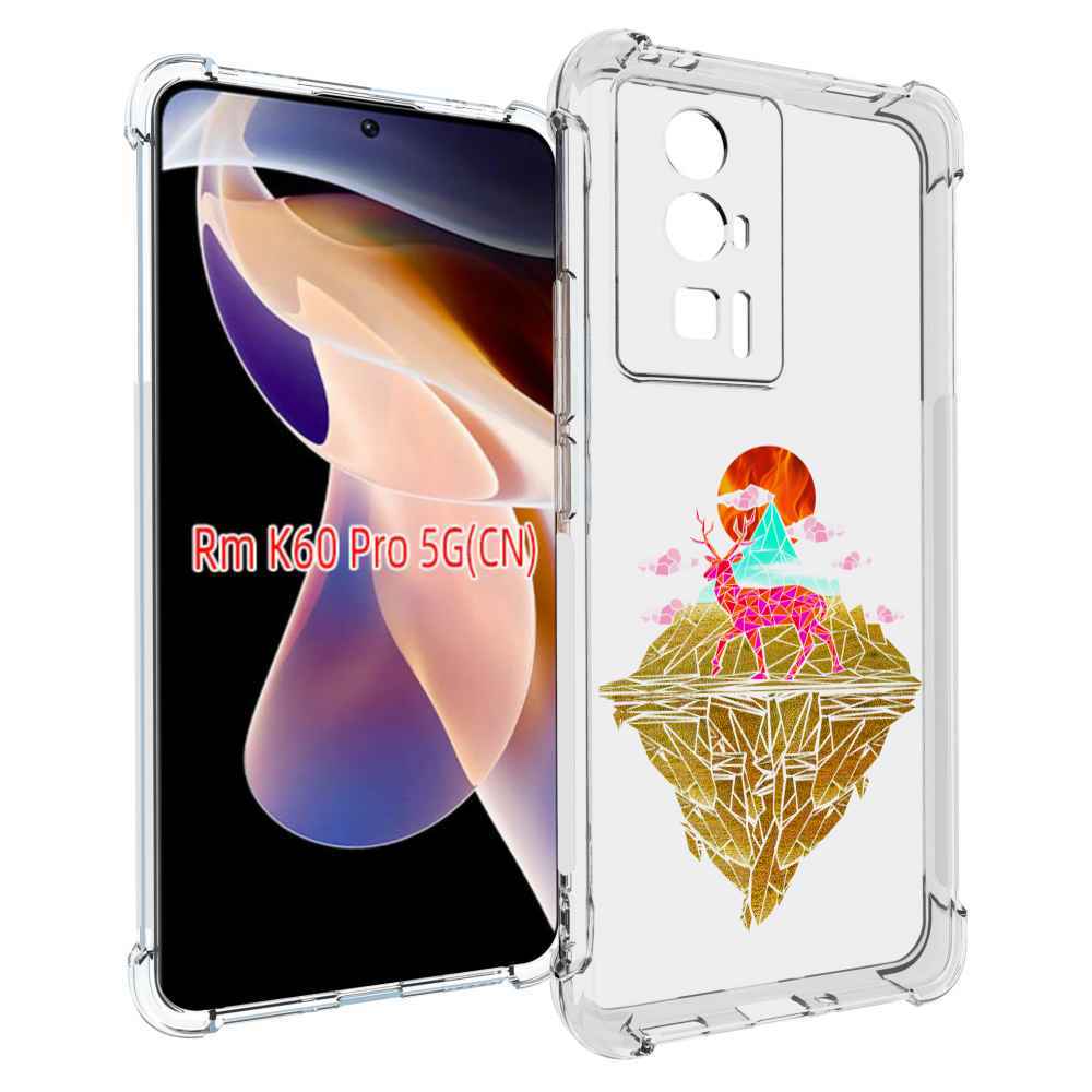 

Чехол MyPads розовый олень абстракция для Xiaomi Redmi K60 Pro, Прозрачный, Tocco