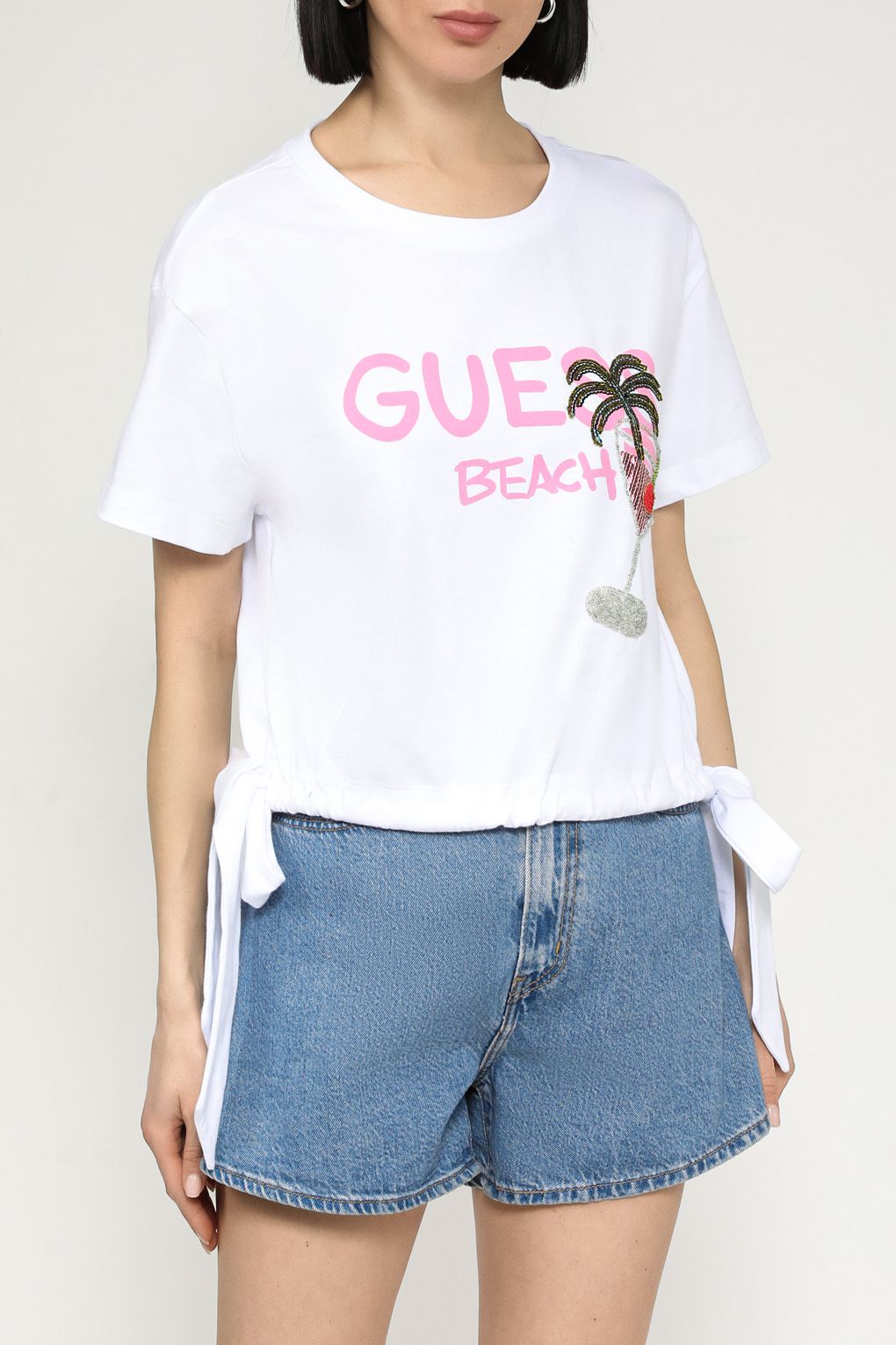 

Футболка женская Guess E4GI03 I3Z14 белая S, Белый, E4GI03 I3Z14