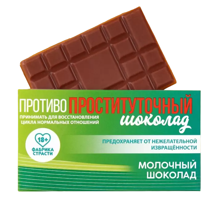 

Молочный шоколад Противопроституточный, 27 г.