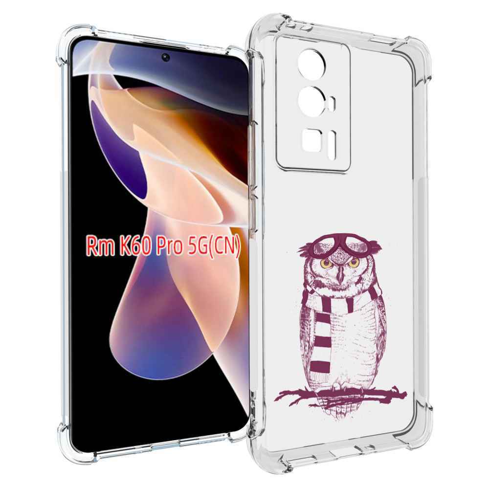 

Чехол MyPads сова-летчик для Xiaomi Redmi K60 Pro, Прозрачный, Tocco