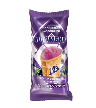 

Мороженое пломбир Городецкий со вкусом черной смородины БЗМЖ 90 г