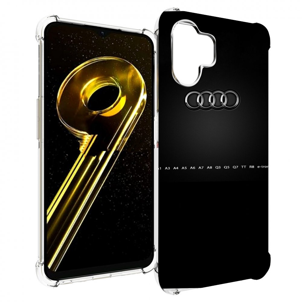 

Чехол бампер MyPads audi ауди 1 мужской для Realme 10 5G противо..., Прозрачный, Tocco