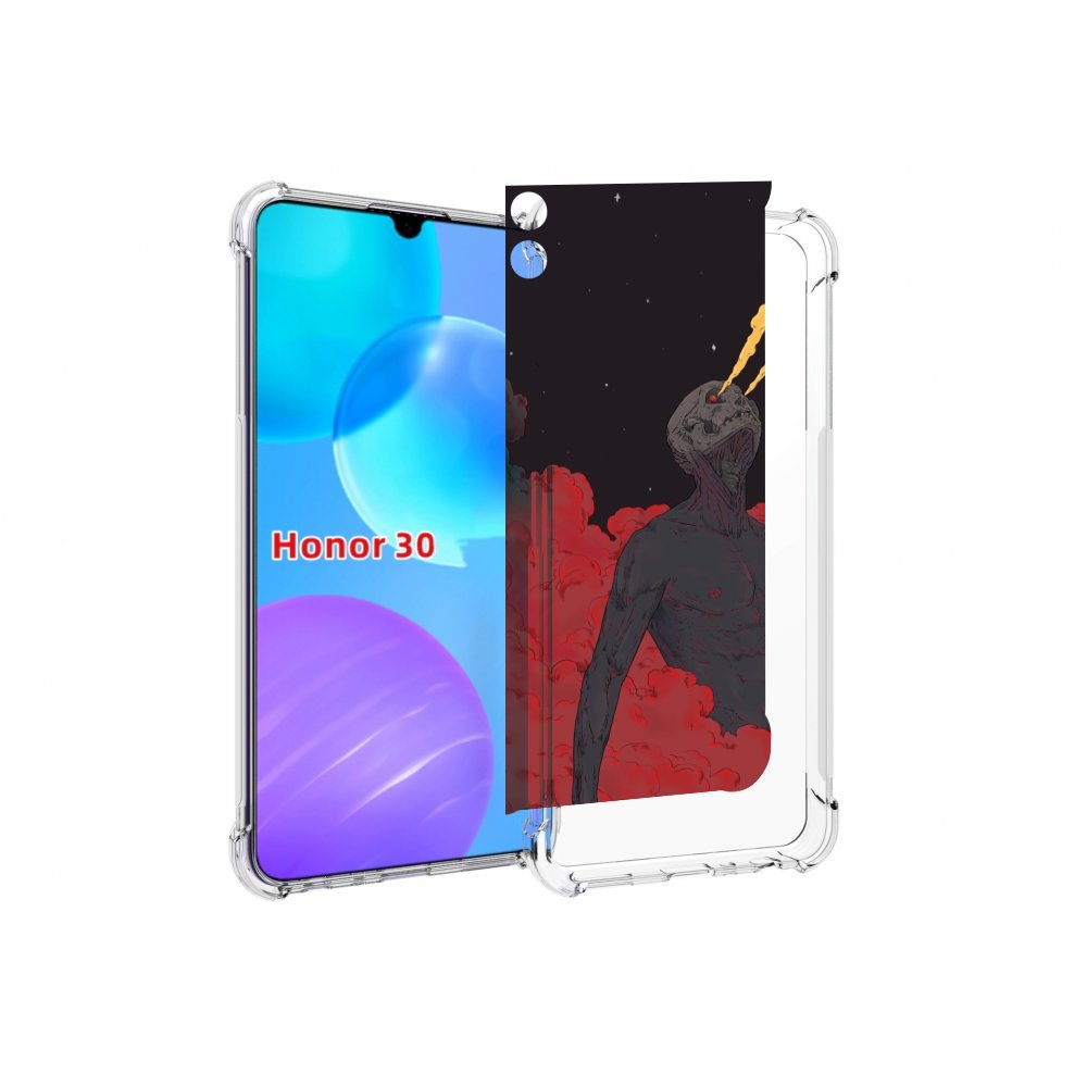 

Чехол MyPads скелет в красном дыму для Huawei Honor 30 Lite, Tocco