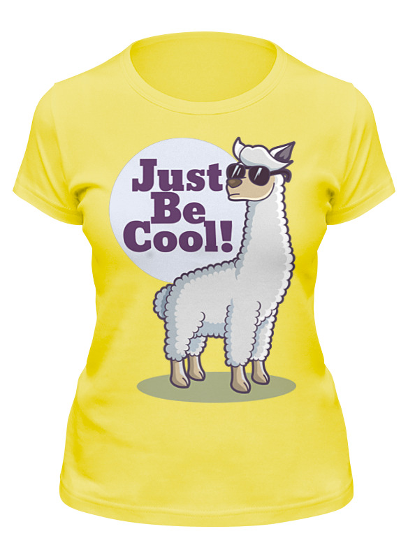 

Футболка женская Printio Just be cool! желтая S, Желтый, Just be cool!