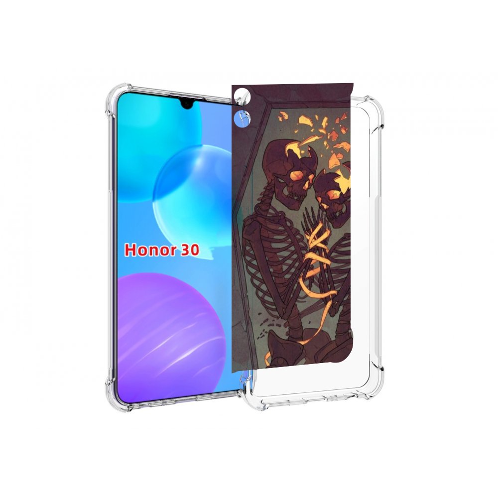 

Чехол MyPads скелеты в гробу для Huawei Honor 30 Lite, Tocco
