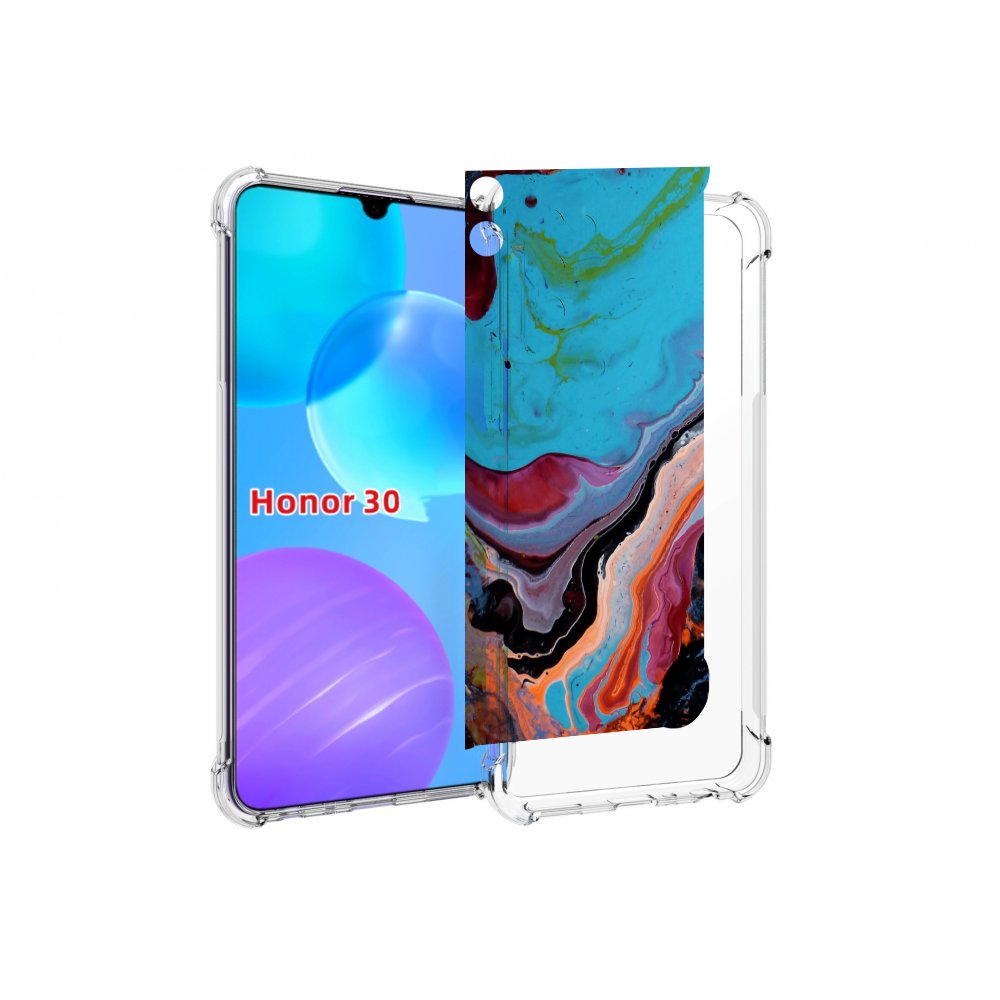 

Чехол MyPads смешанные краски для Huawei Honor 30 Lite, Tocco