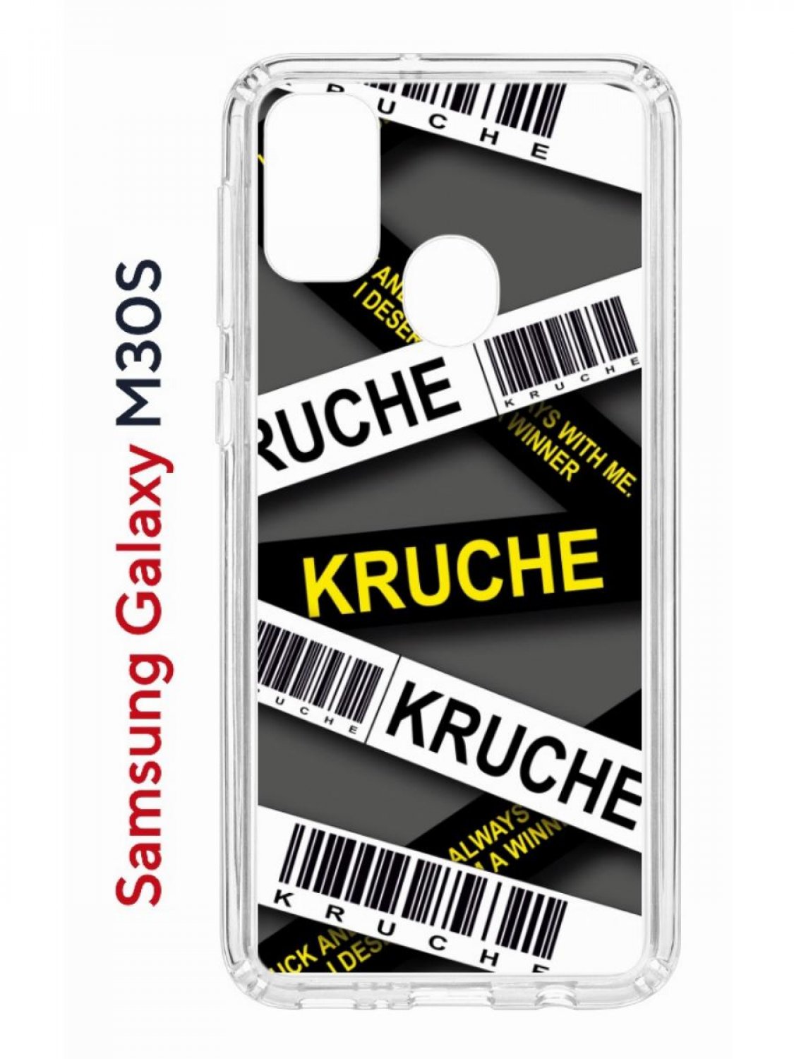 фото Чехол на samsung m30s/m21 kruche print kruche,противоударный бампер,с защитой камеры кruче