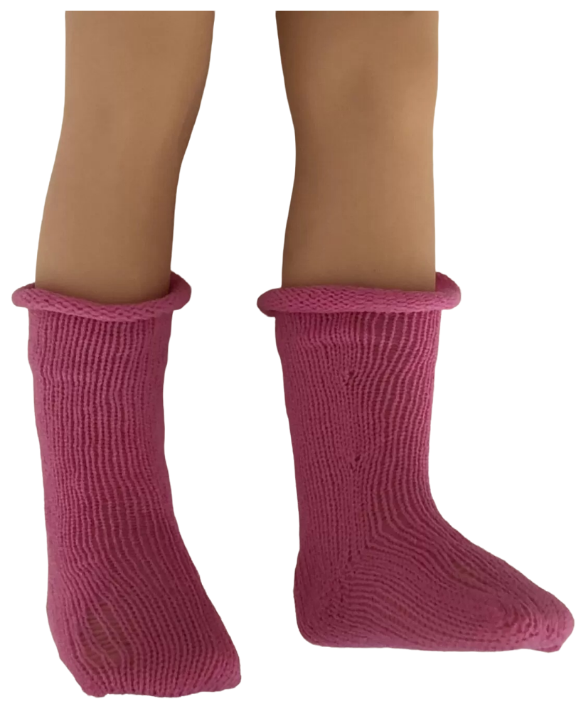 Носочки темно-розовые для кукол 32 см