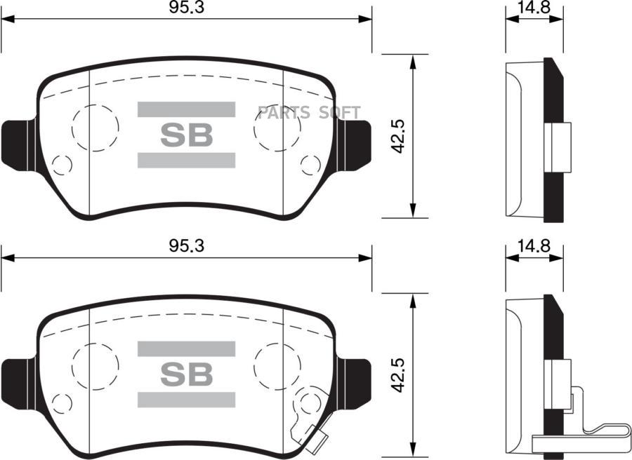 

Тормозные колодки Sangsin brake задние SP1536