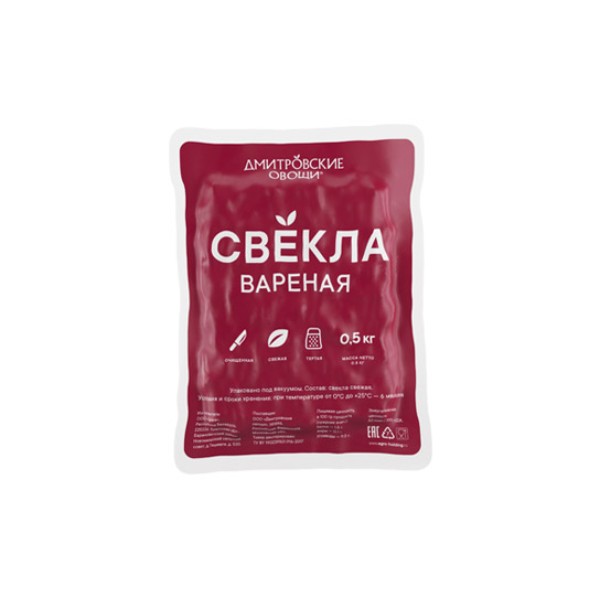 

Свекла отварная Дмитровские овощи 500 г