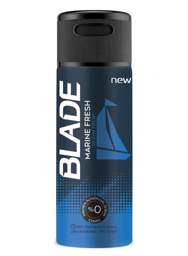 фото Дезодорант-аэрозоль для тела blade deo marine fresh мужской 150 мл