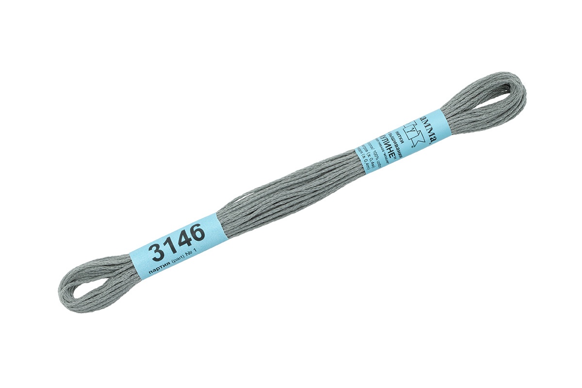 

Gamma мулине, 100% хлопок, 24х8 м, №3146, серые, Разноцветный