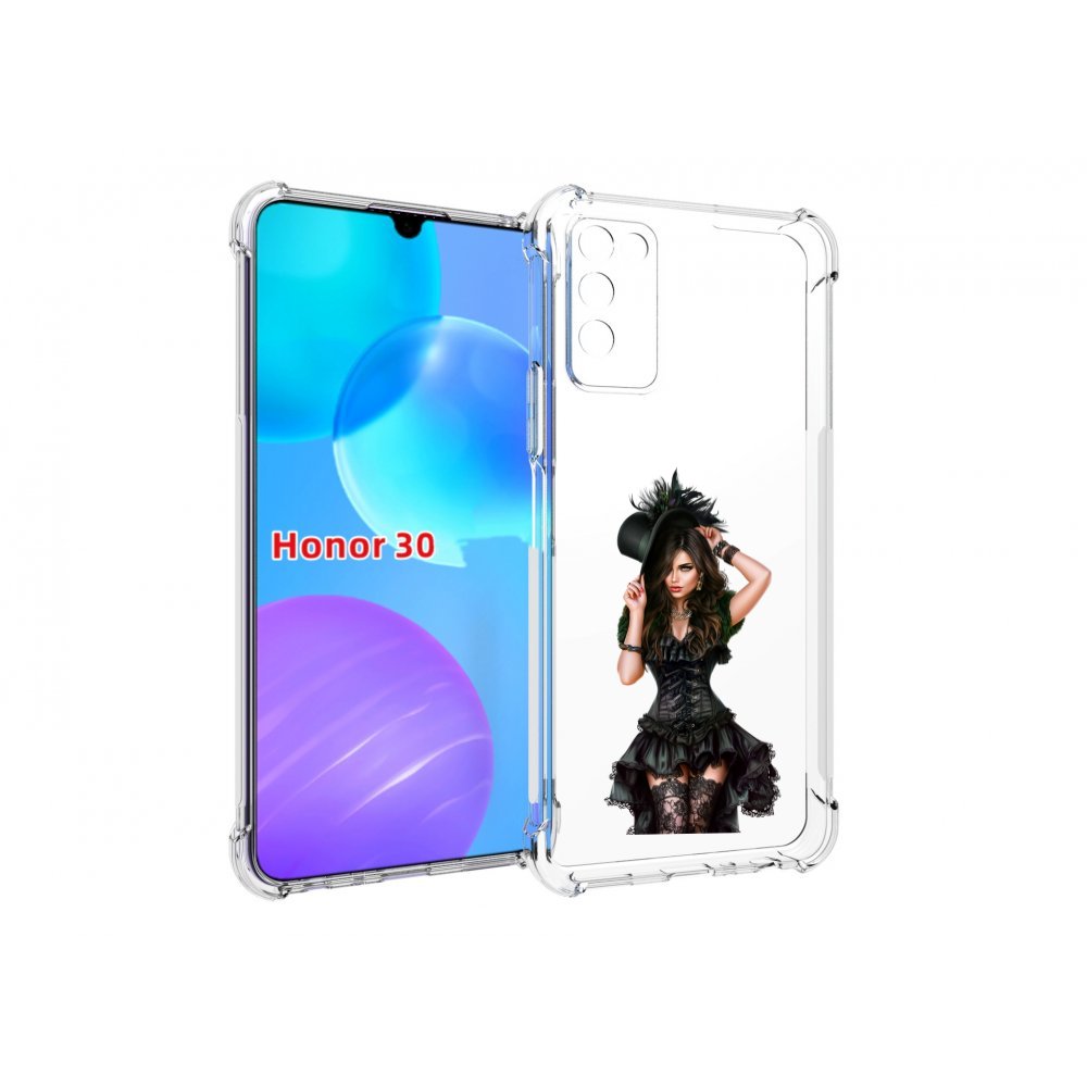 

Чехол MyPads стройная-девушка-в-черном-платье для Huawei Honor 30 Lite, Tocco