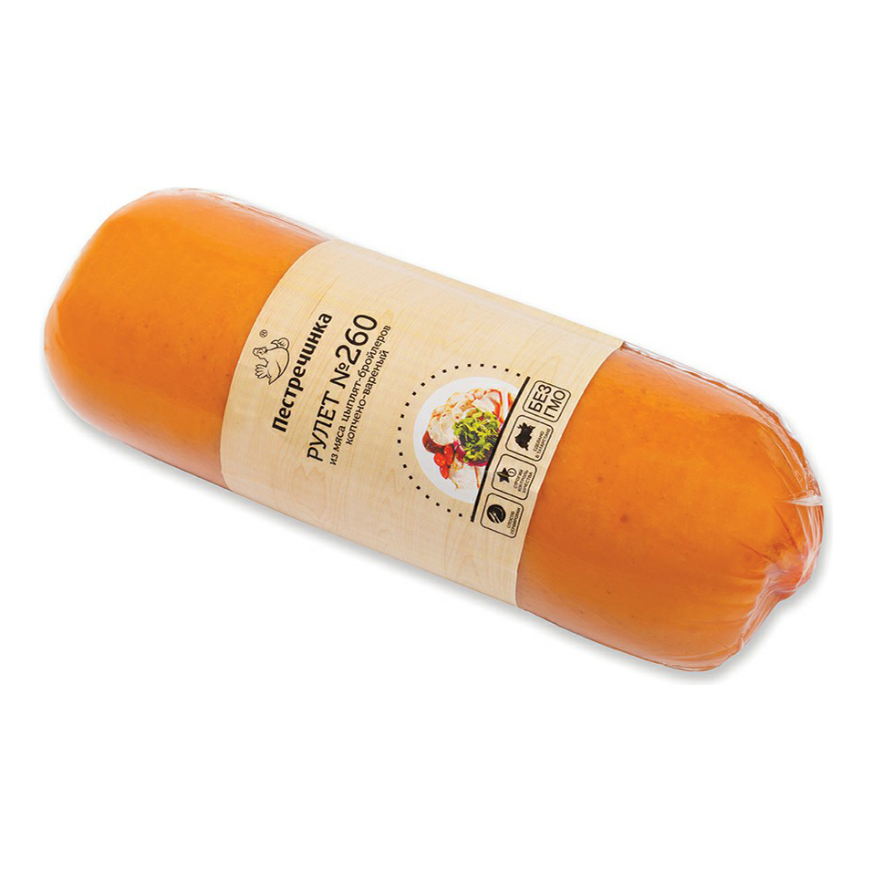 

Рулет Пестречинка копчено-вареный из мяса птицы +-1 кг