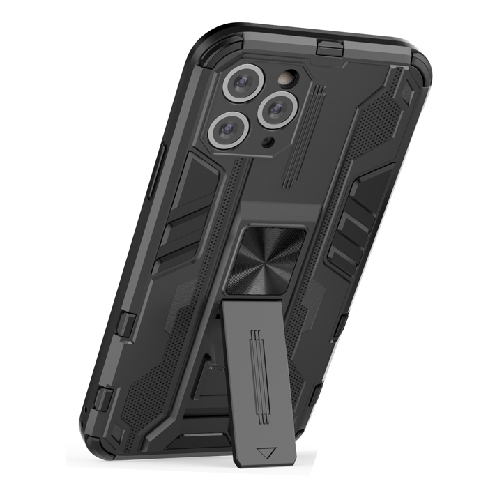 фото Противоударный чехол с подставкой transformer для iphone 11 pro (черный) black panther