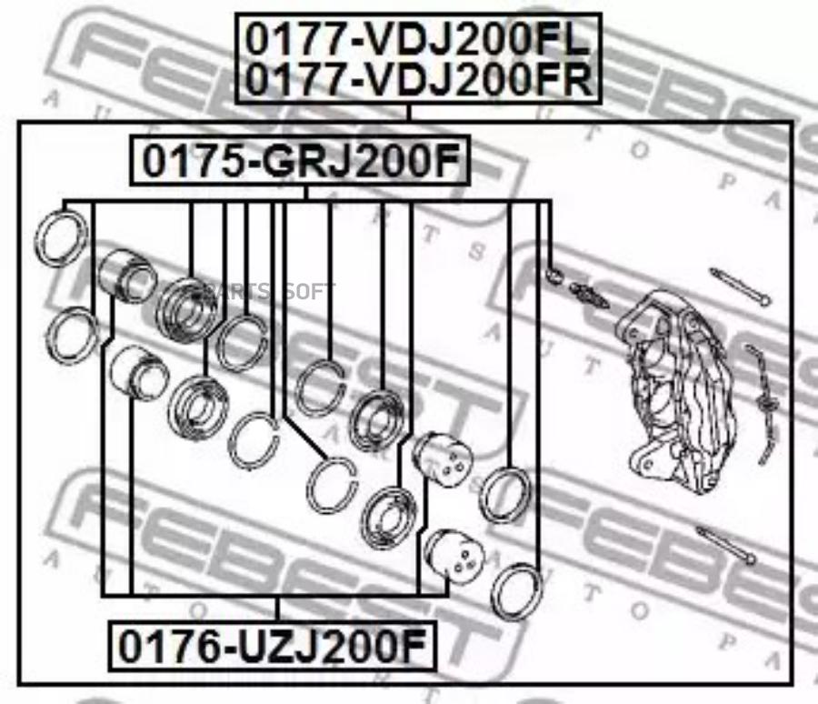 

Суппорт тормозной передний левый FEBEST 0177VDJ200FL - Febest арт. 0177VDJ200FL