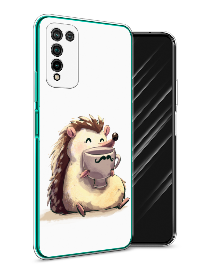 

Чехол Awog на Honor 10X Lite "Еж кофеман", Белый;коричневый;бежевый, 6104650-10