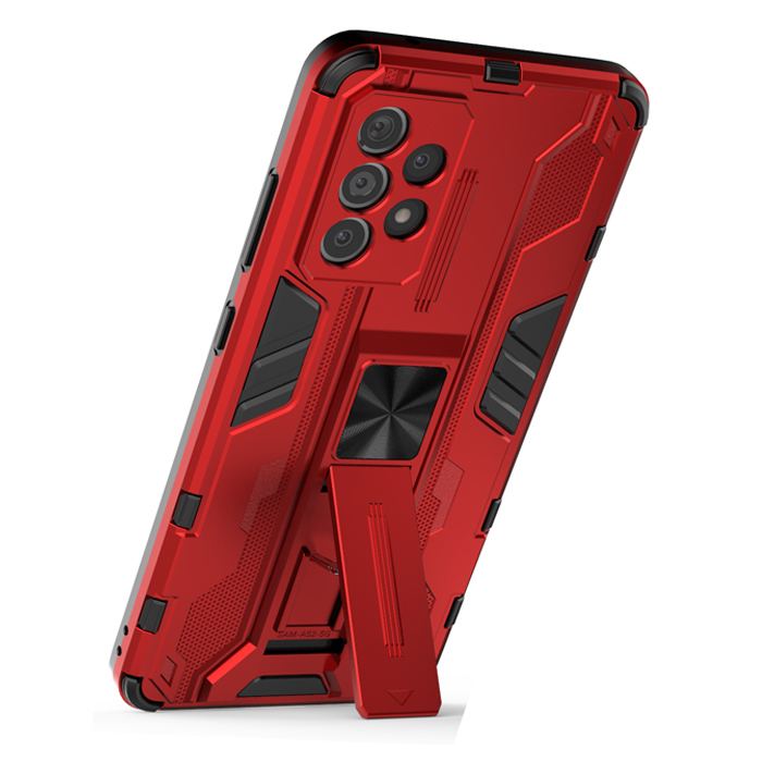 Противоударный чехол с подставкой Transformer для Samsung Galaxy A52 (красный)