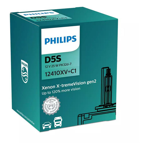 фото Лампа автомобильная ксеноновая philips 12410xv+c1, d5s, 12в, 25вт, 4800к, 1шт