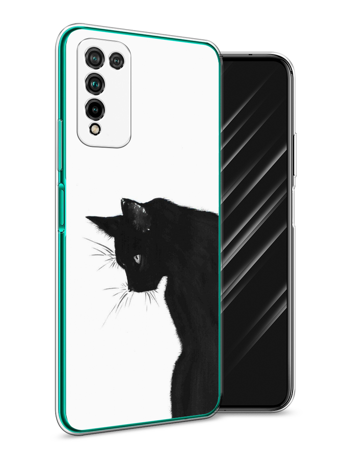 

Чехол Awog на Honor 10X Lite "Black cat", Черный;белый, 6104650-1