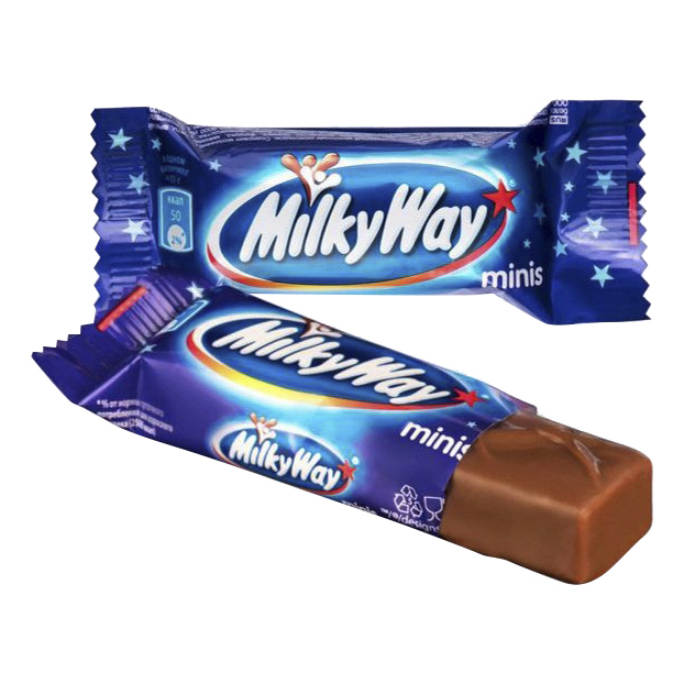 фото Батончики milky way minis с молочной начинкой в шоколадной глазури