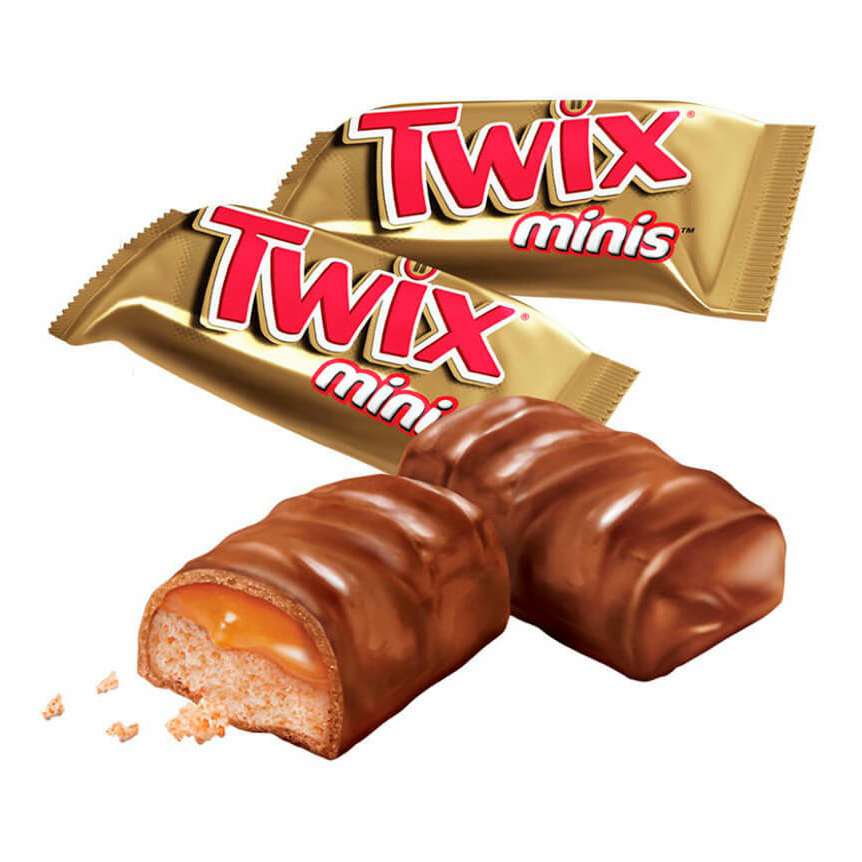 фото Батончики twix minis с печеньем и карамелью в шоколадной глазури