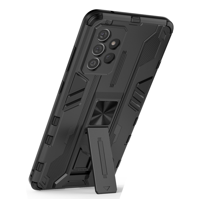 фото Противоударный чехол с подставкой transformer для samsung galaxy a72 (черный) black panther