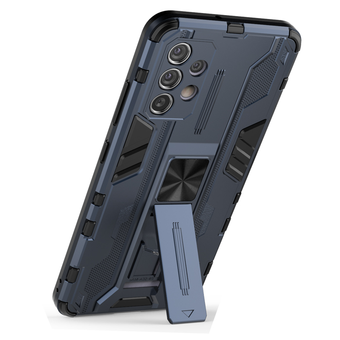 фото Противоударный чехол с подставкой transformer для samsung galaxy a32 (синий) black panther