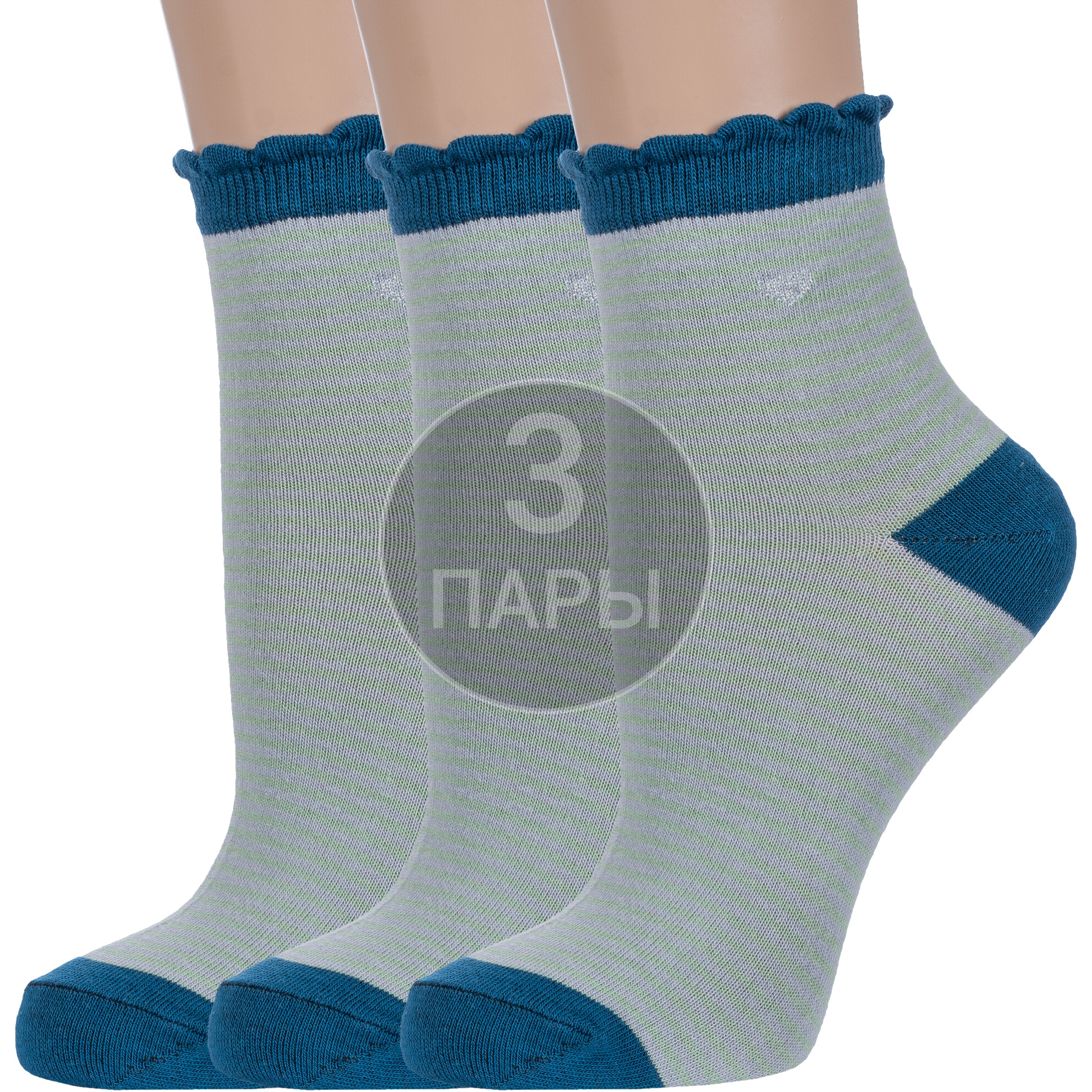 Комплект носков женских Борисоглебский трикотаж 3-6С223 разноцветных 25