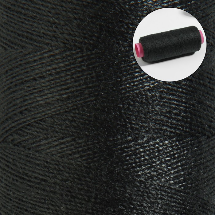

Нитки Арт Узор 40/2, 200 м, цвет графитовый №373, 10шт., Черный