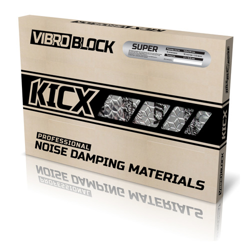 

Виброизоляция Kicx Vibroblock Super (компл.:16шт) 540x370x2.7мм