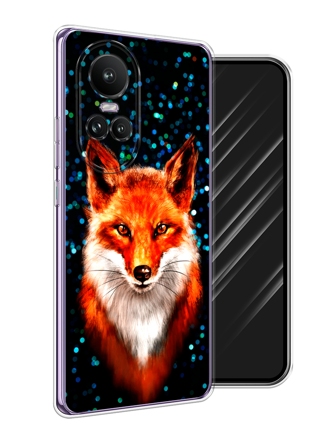 

Чехол Awog на Oppo Reno 10 Global "Волшебная лиса", Оранжевый;черный;белый, 2514850-1
