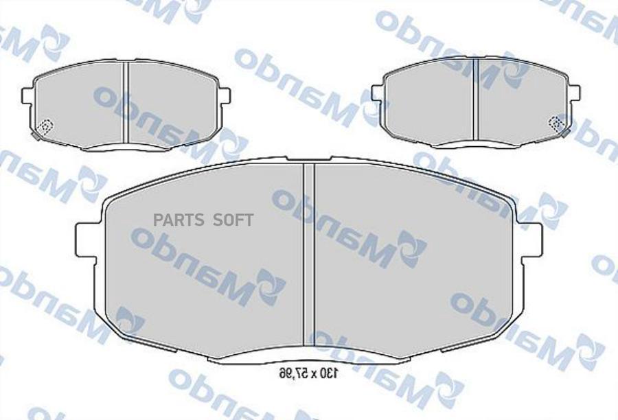 

Колодки Hyundai I-30/Ceed (Ed) (2006-),Soul Ii (Ps) Mando MBF015183