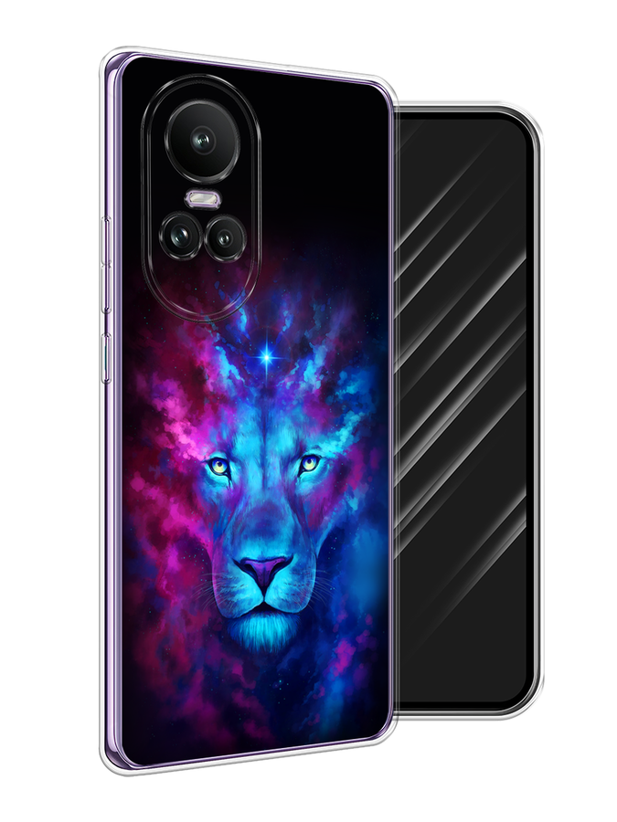 

Чехол Awog на Oppo Reno 10 Global "Космический лев", Голубой, 2514850-1