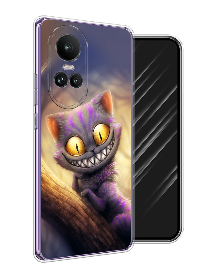 

Чехол Awog на Oppo Reno 10 Global "Cheshire Cat", Фиолетовый;желтый, 2514850-1
