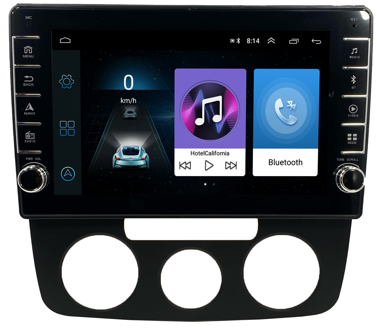 Автомагнитола ANDROID Volkswagen Jetta 5 2005-2010 Кондиционер, Android 12, 4/64GB, с крут