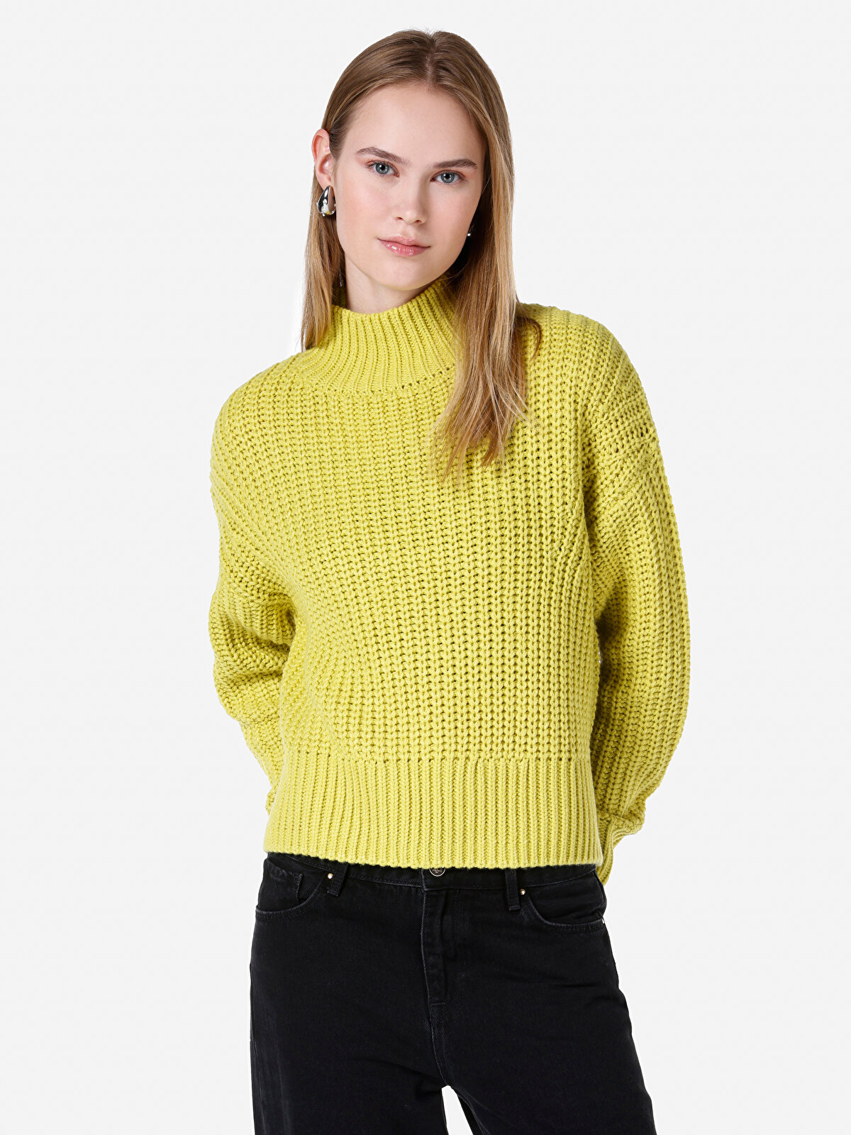 

Свитер женский Colin's CL1067377 зеленый L, CL1067377