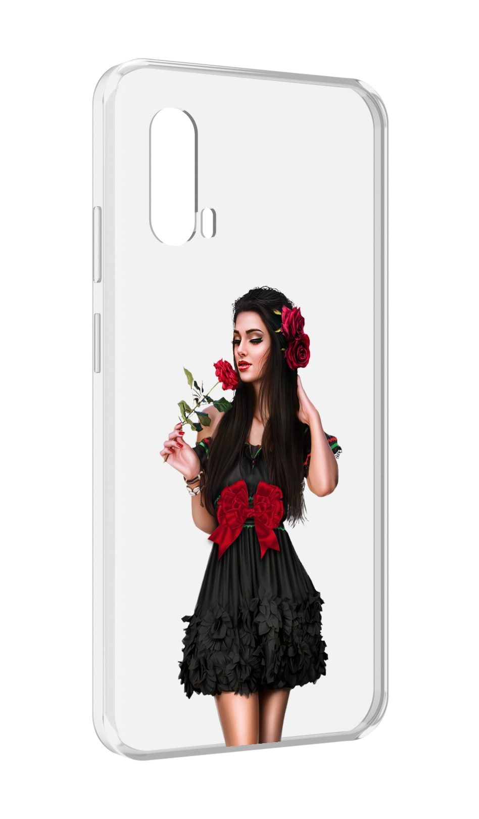 

Чехол MyPads девушка-в-черном-платье-с-розой женский для Blackview BV7100, Прозрачный, Tocco