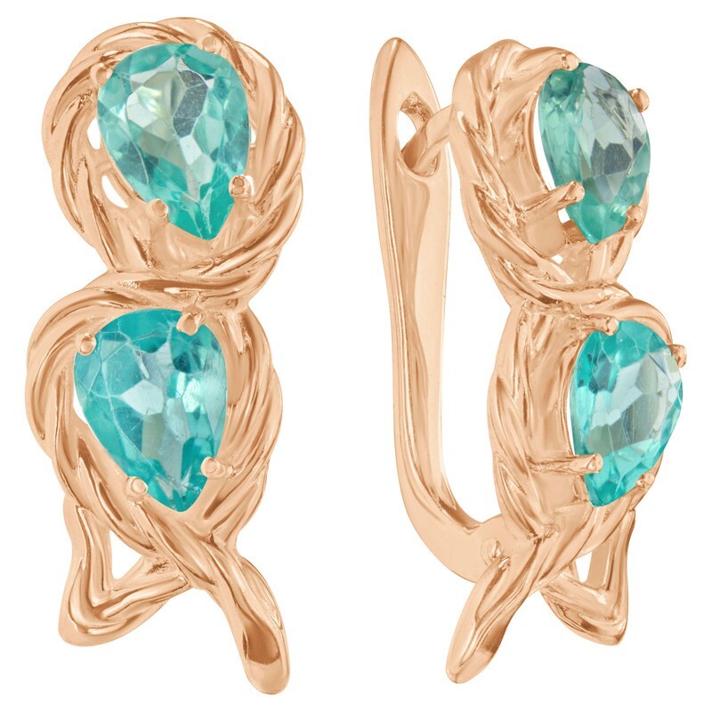 

Серьги из серебра с апатитом LAZURIT-ONLINE 8341RG, 8341RG