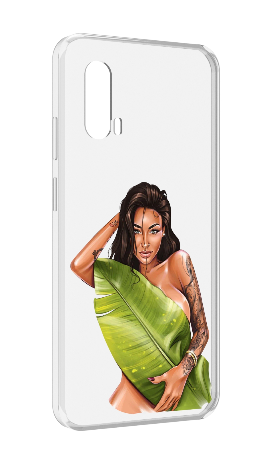 

Чехол MyPads девушка-модель-с-большим-листом женский для Blackview BV7100, Прозрачный, Tocco