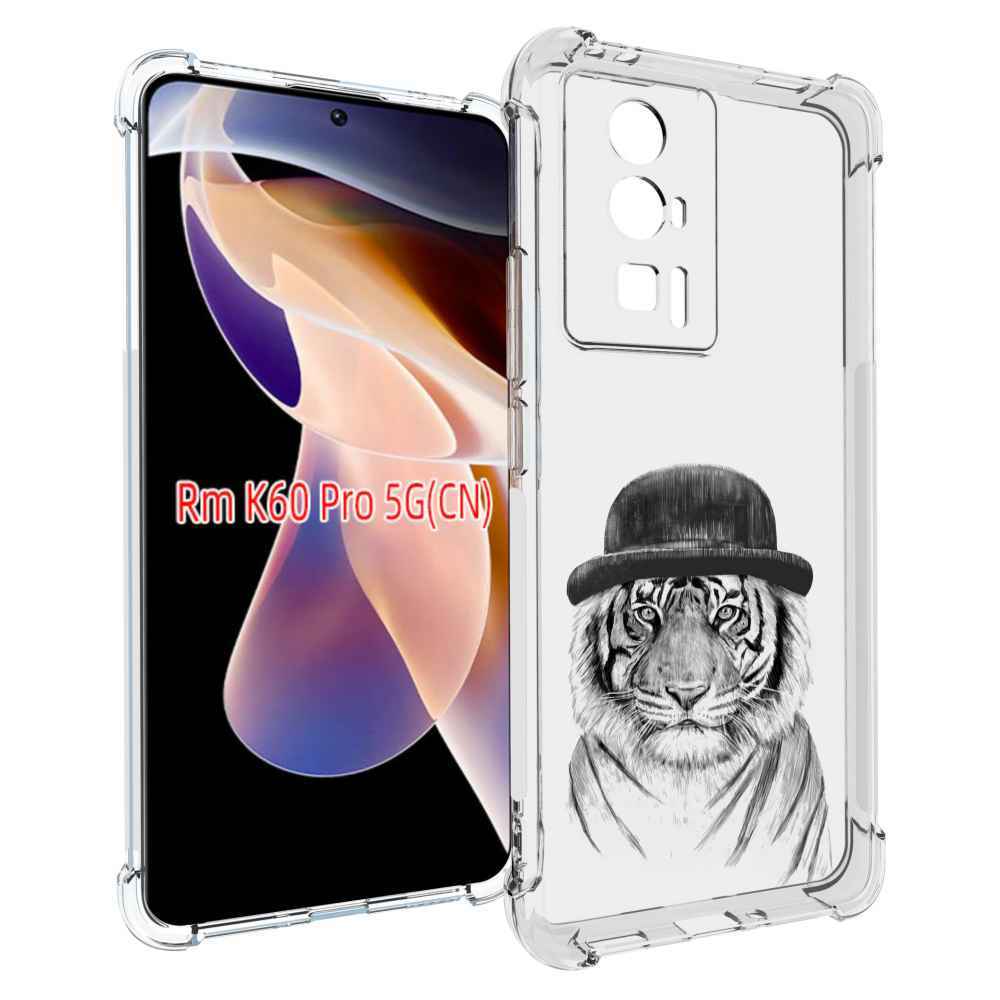 

Чехол MyPads тигр британец для Xiaomi Redmi K60 Pro, Прозрачный, Tocco