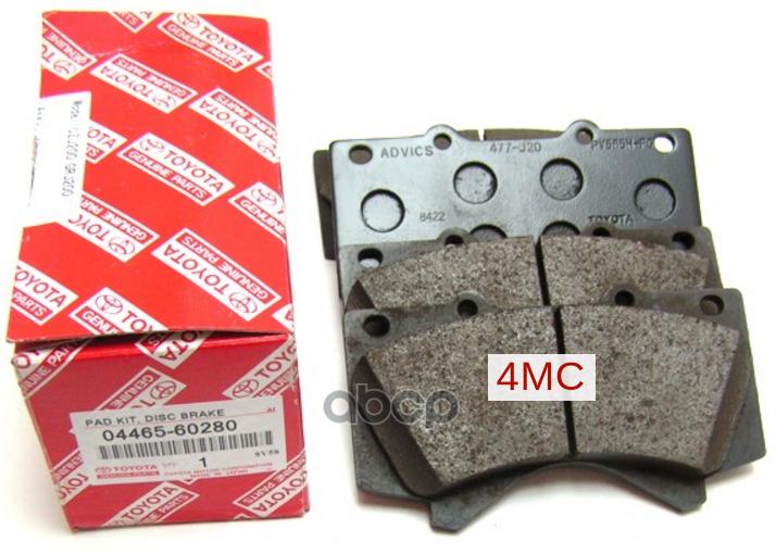 

Колодки Тормозные Дисковые Передние Toyota Land Cruiser TOYOTA арт. 0446560280