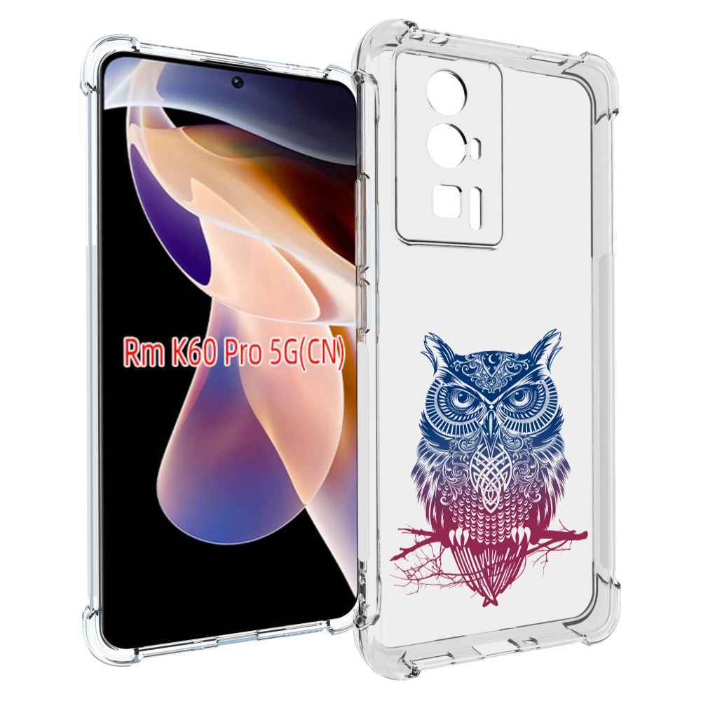 

Чехол MyPads хиппи сова для Xiaomi Redmi K60 Pro, Прозрачный, Tocco