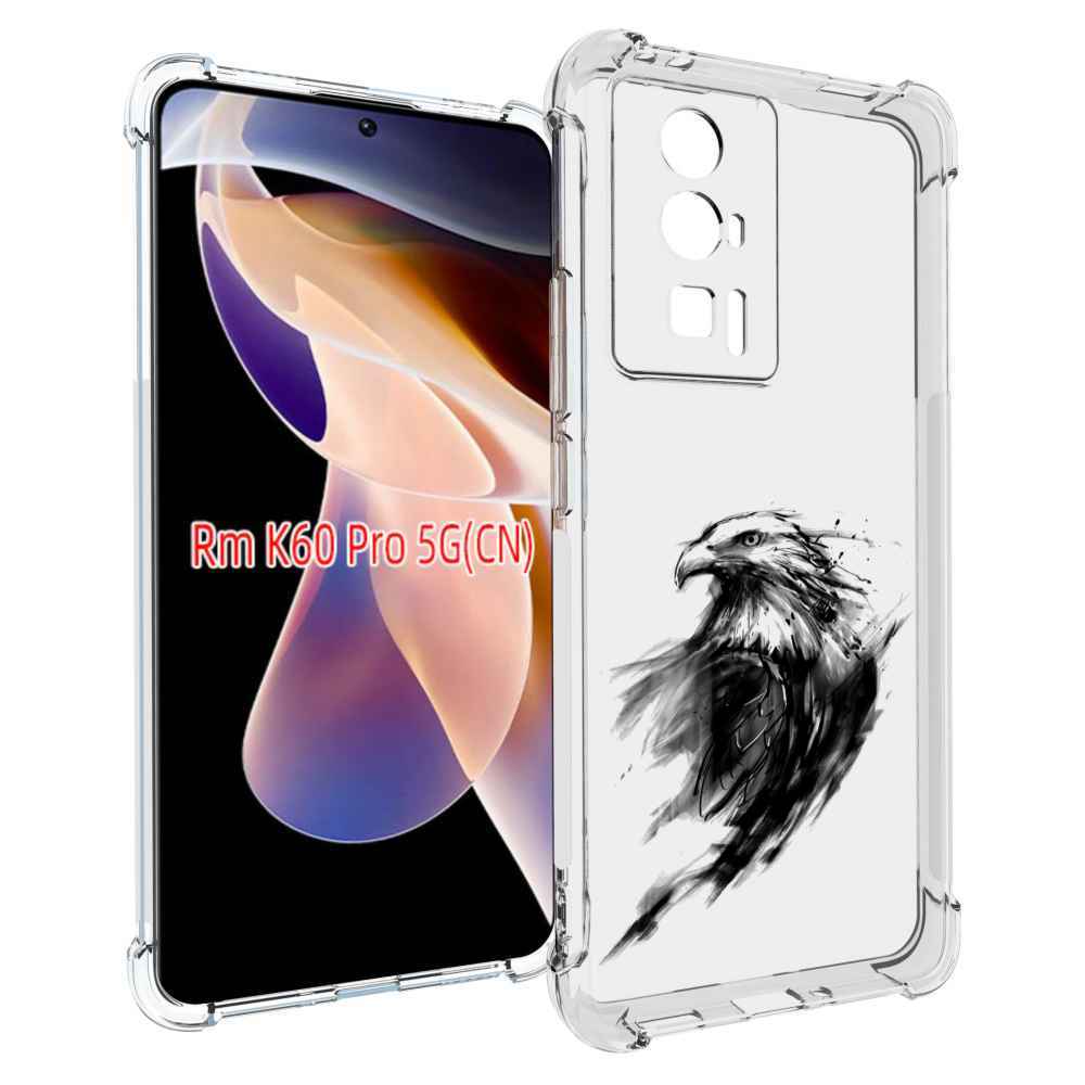 Чехол MyPads чб птица для Xiaomi Redmi K60 Pro