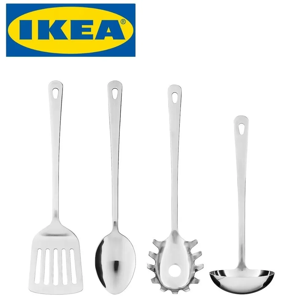 

Набор кухонной навески IKEA GRUNKA 4 предмета, нержавеющая сталь, Серебристый, grunka